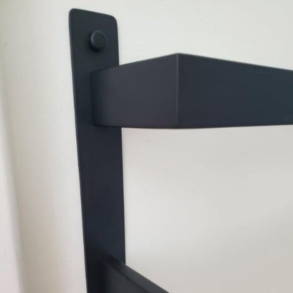 Towel Bars Black Bath Towel Holders 32 Inches Bathroom 2-Tiers Ladder Towel Rail - Picture 2 of 2